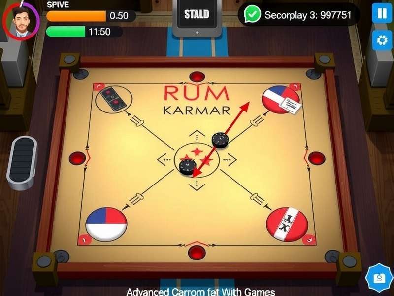 Advanced Carrom War Gameplay Screenshot